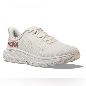 Hoka Arahi 7 Women's Shoes - White and Rose Gold